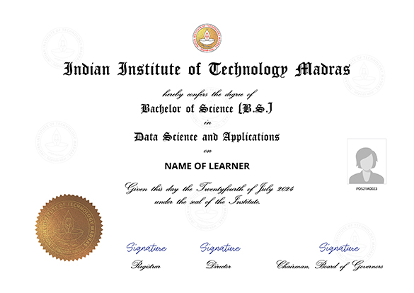 BS Degree Certificate