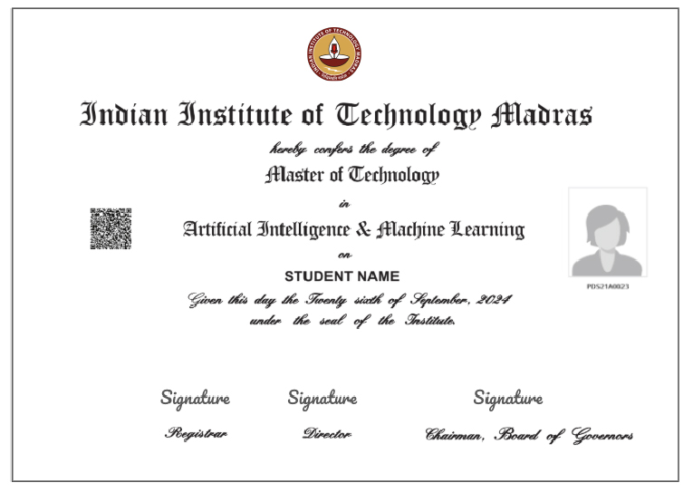 M.Tech Degree Certificate