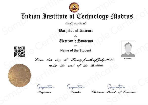 BS Degree Certificate