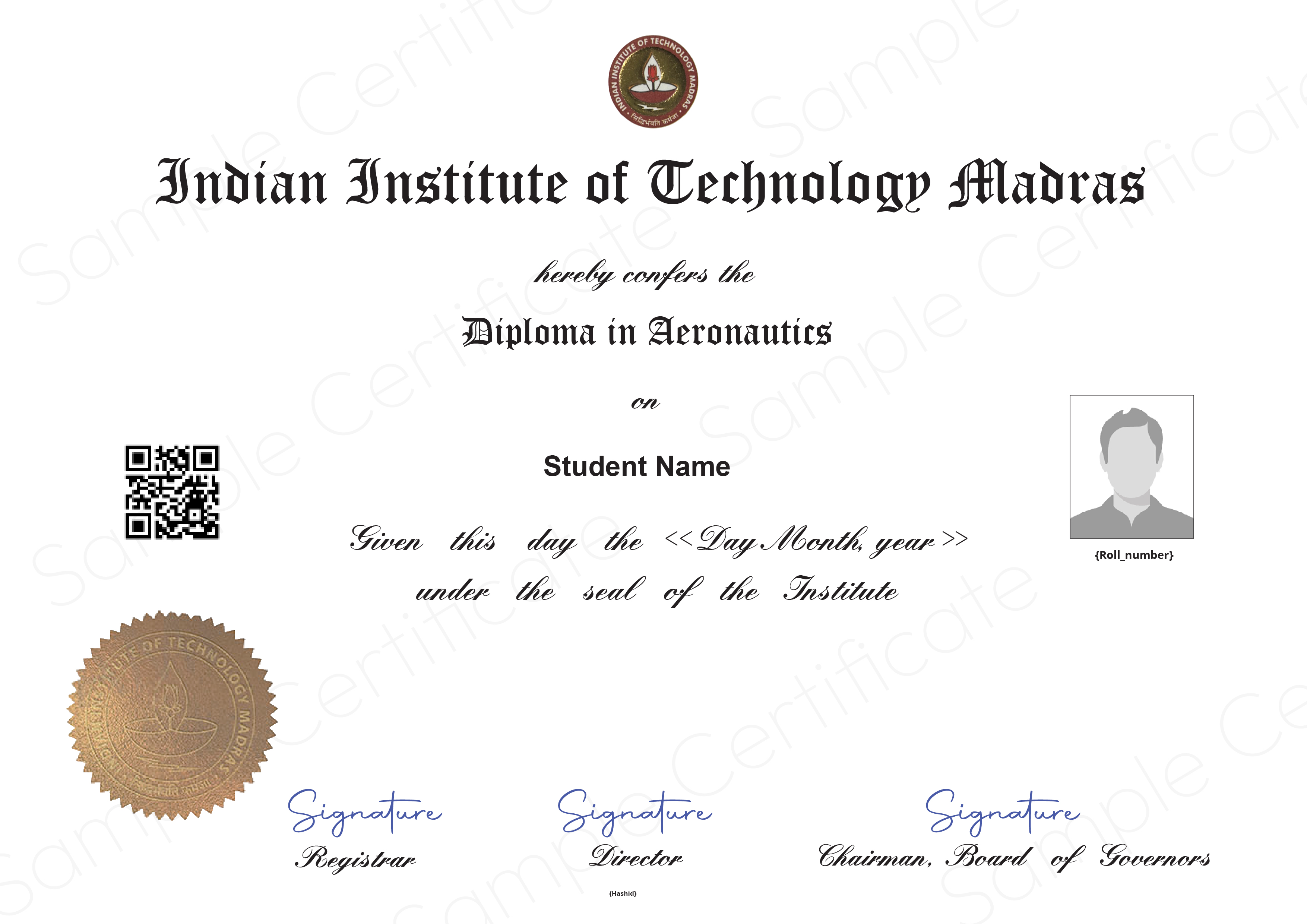 Diploma in Aeronautics Certificate